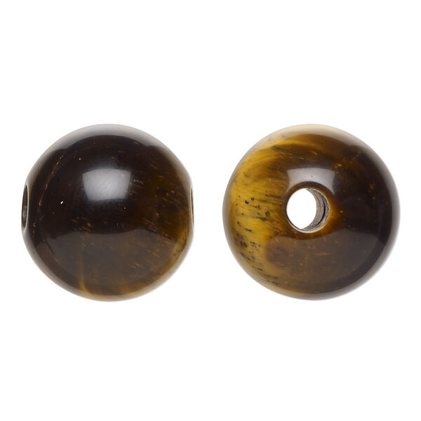 Tigereye 1pkg1, semi-round bead natural 18x17mm image number 0