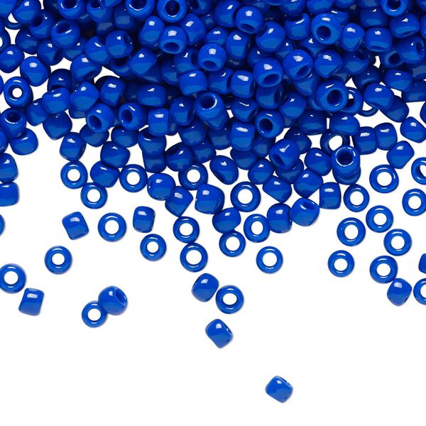 Seed bead, TOHO BEADS®, glass, pkg/250g, #8 round, opaque navy blue (TR-08-48). image number 0