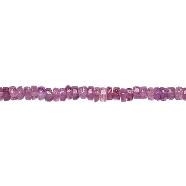 Pink tourmaline 1pkg1, hand-cut rondelle bead natural 8 inch 3x1mm-4x2mm image number 0