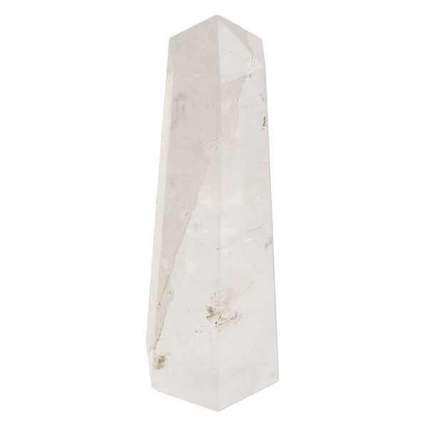 Quartz crystal 1pkg1, hand-cut undrilled 6-sided point tower gift natural C grade, 3.5x0.75 to 4x1 inch image number 0