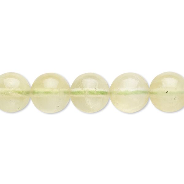 Prehnite 1pkg1, round bead natural 15 inch 9-10mm image number 0
