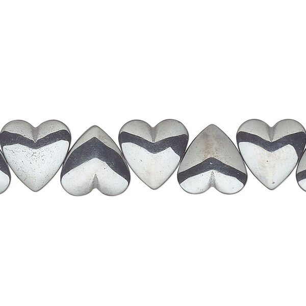 Hemalyke™ 1pkg1, side-drilled heart bead 15.5-16 inch 10mm image number 0