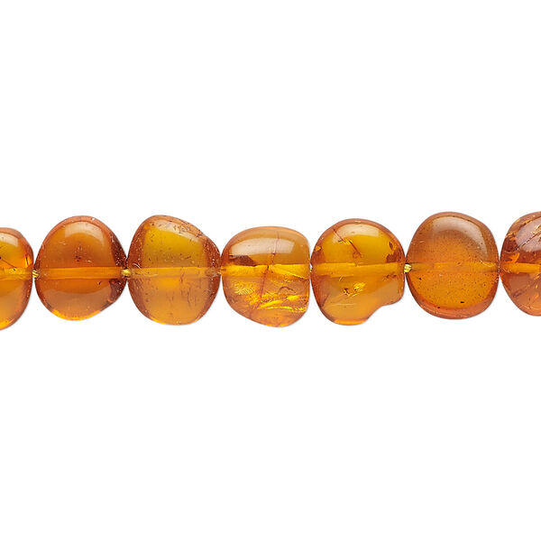 Baltic amber 1pkg1, tumbled pebble bead 15.5-16 inch medium image number 0