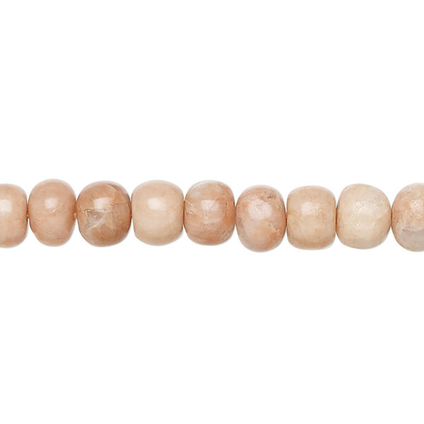 Sunstone 1pkg1, hand-cut rondelle bead natural 14 inch 6x4mm-7x6mm image number 0