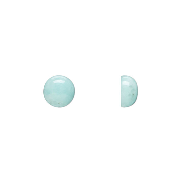 Amazonite 1pkg2, round cab natural calibrated 8mm image number 0
