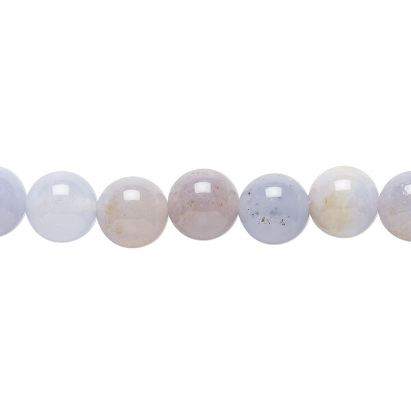 Blue chalcedony 1pkg1, round bead natural 15.5-16 inch 8mm image number 0