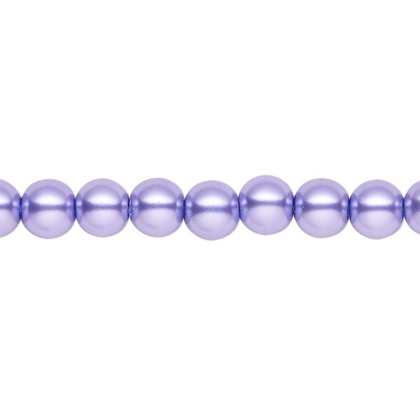 Pearl 2pk violet, Celestial Crystal® 6mm round 15.5-16 inch image number 0