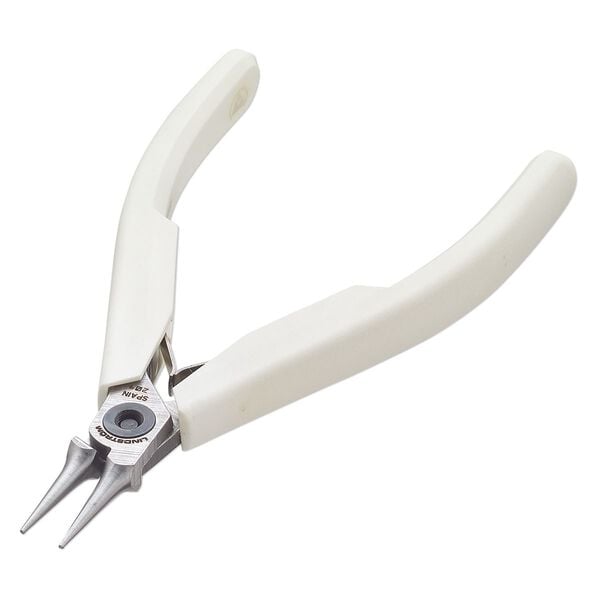 Pliers Lindstrom® Supreme series 1pkg1 alloyed steel, 4-3/4 inches round-nose, white / silver  (PLR-7590) image number 1