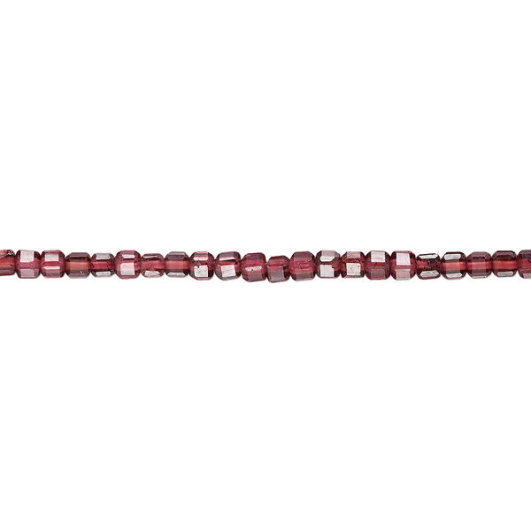 Garnet 1pkg1, faceted cube bead natural 15.5-16 inch 2-2.5mm image number 0