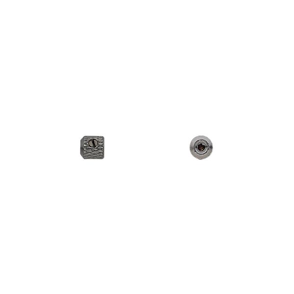 Crimp, Screw-Tite Crimps™, gunmetal-plated copper, 3.5mm barrel, for wire up to 0.024 inches. Sold per pkg of 12. image number 0