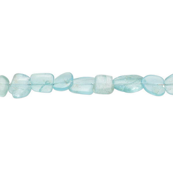 Apatite 1pkg1, flat nugget bead natural 13 inch small image number 0