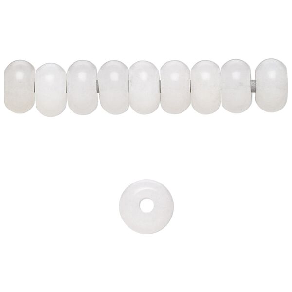 Snow quartz 1pkg10, rondelle bead natural 8x5mm image number 0