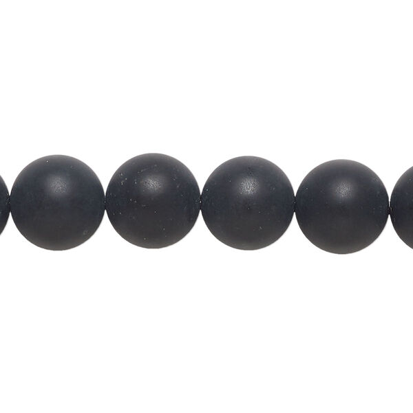 Black onyx 1pkg1, matte round bead 15.5-16 inch 10mm image number 0