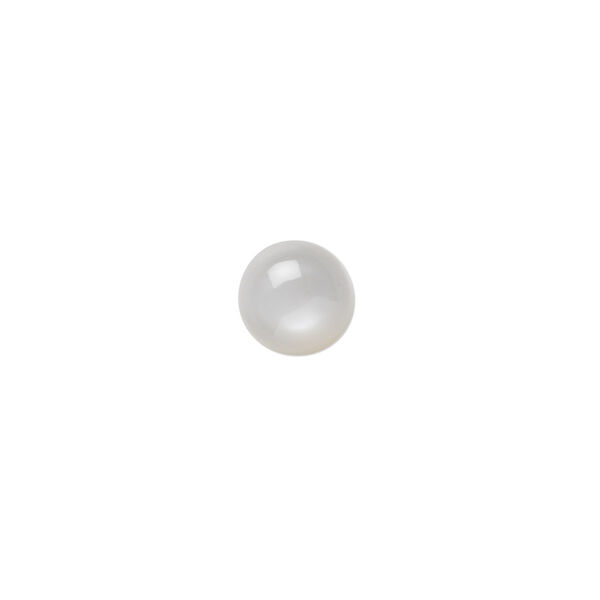 Silver moonstone 1pkg10, hand-cut calibrated round cab natural B grade, 7mm image number 0