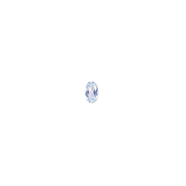 Sky blue topaz 1pkg1, hand-cut faceted oval gem A- grade, 5x3mm image number 0