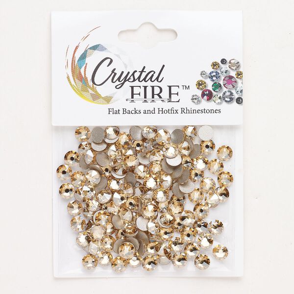 Flat back 144pk crystal golden shadow foil back, Crystal Fire® 4.60-4.80mm round SS20 image number 0