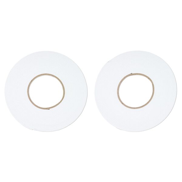 Adhesive strip, Art Edge™, EVA foam, white, 5mm. Sold per pkg of (2) 30-foot roll. image number 1