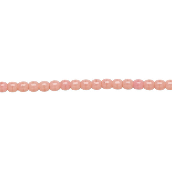 Bead, Czech glass druk, opaque pink, 3mm round. Sold per 15-1/2" to 16" strand. image number 0