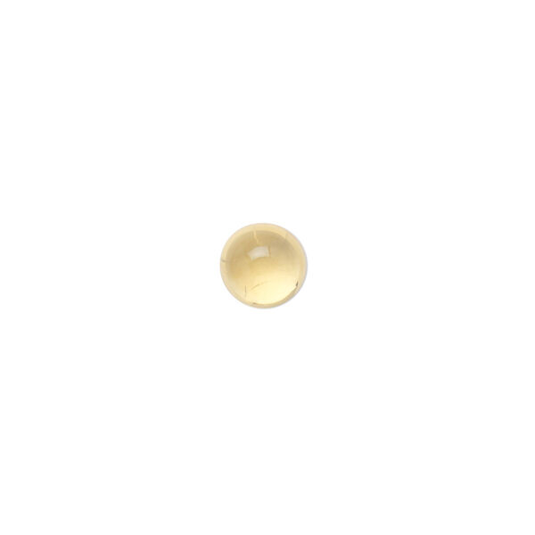 Citrine 1pkg1, hand-cut calibrated round cab 6mm image number 0