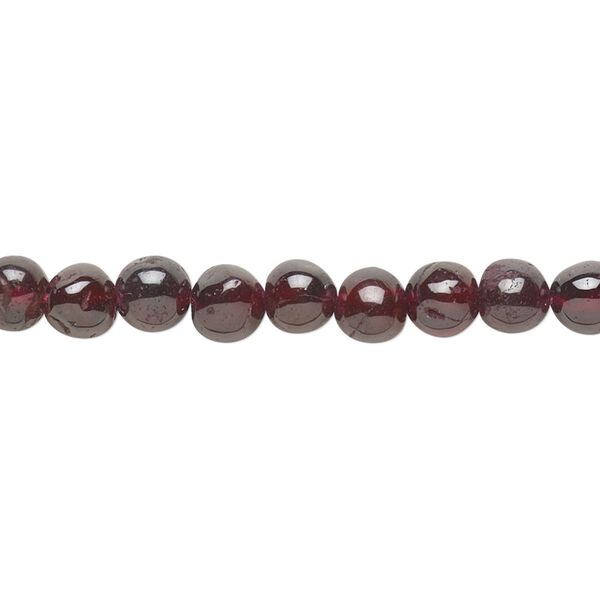 Garnet 1pkg1, hand-cut round bead 15.5-16 inch 6mm image number 0