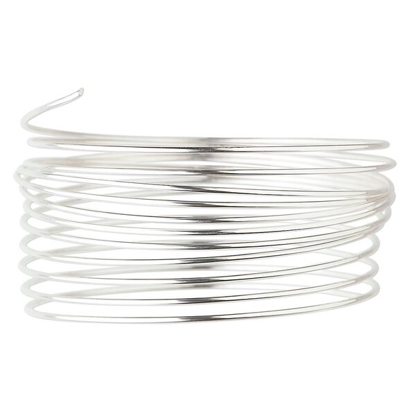 Wire, sterling silver, dead-soft, round, 22 gauge. Sold per pkg of 5 feet. image number 0
