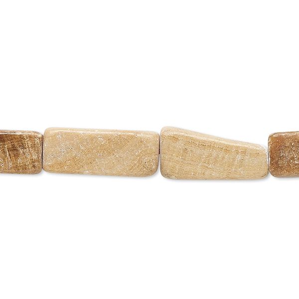 Brown italian "onyx" 1pkg1, square tube bead 15 inch 17x6mm-18x8mm image number 0