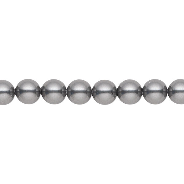 Pearl 500pk dark grey, Swarovski® 6mm round 5810 image number 0