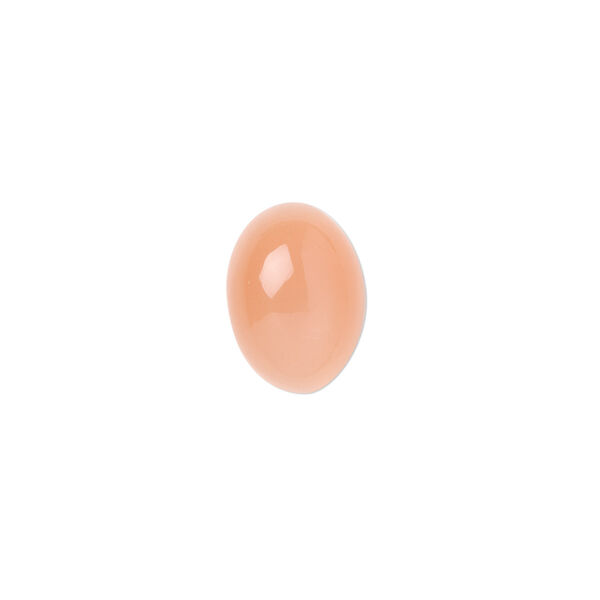 Peach moonstone 1pkg4, hand-cut calibrated oval cab natural 14x10mm image number 0