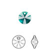 Drop 12pk emerald, Crystal Passions® 12mm pendant mini disk 6428 image number 0