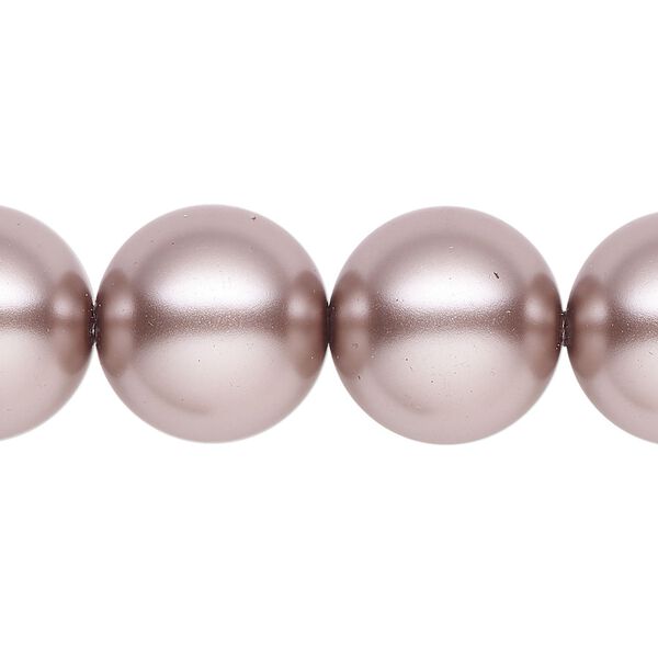 Pearl 1pk platinum, Celestial Crystal® 16mm round 15.5-16 inch image number 0