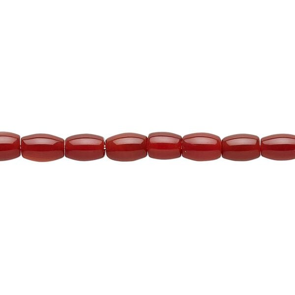 Carnelian 1pkg1, oval bead 15.5-16 inch 6x4mm image number 0