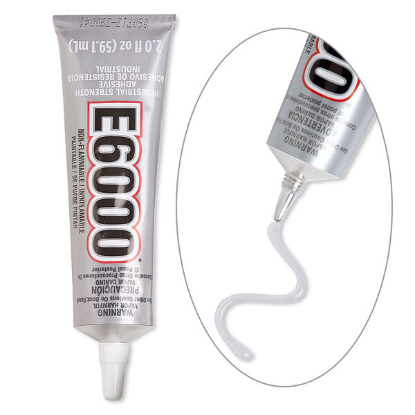 Adhesive, E6000®, pkg/2-fluid-ounce tube, clear. image number 0