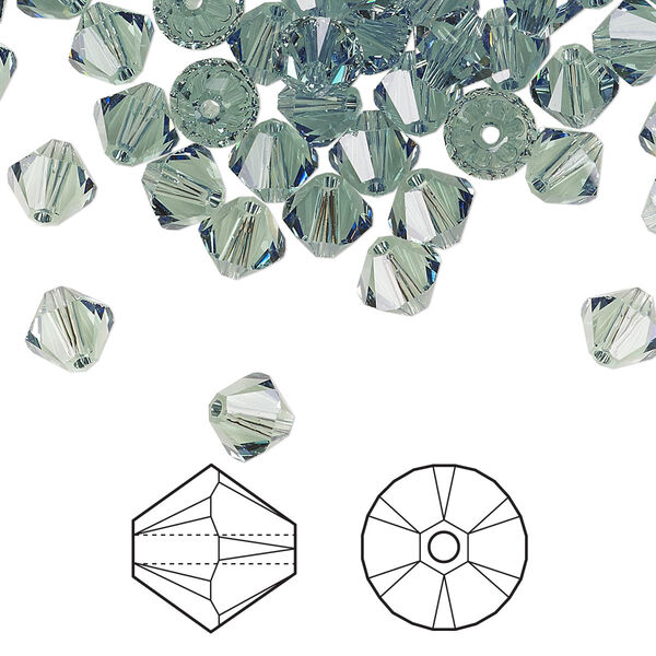 Bead 24pk erinite, Crystal Passions® 6mm bicone 5328 image number 0