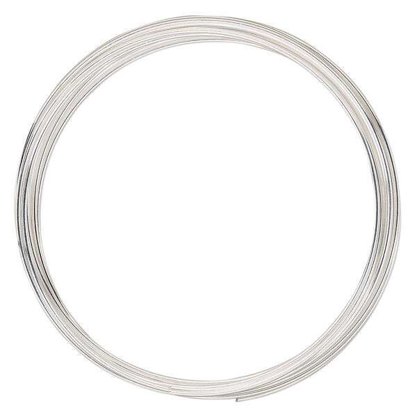Memory wire, Beadalon®, silver-plated carbon steel, 2.25-2.63 inch round bracelet, 1mm thick extra heavy duty. Sold per 0.5-ounce pkg, approximately 9 loops. image number 0
