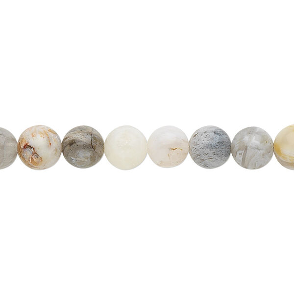 Bamboo agate 1pkg1, round bead natural 15.5-16 inch 6mm image number 0