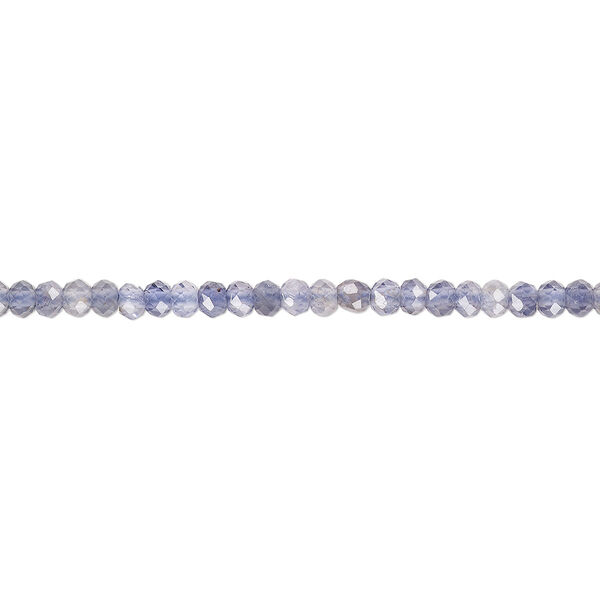 Iolite 1pkg1, faceted rondelle bead natural 15.5-16 inch 3x2mm-3.5x2.5mm image number 0