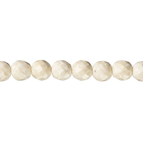 Riverstone 1pkg1, faceted round bead 8 inch 6mm image number 0