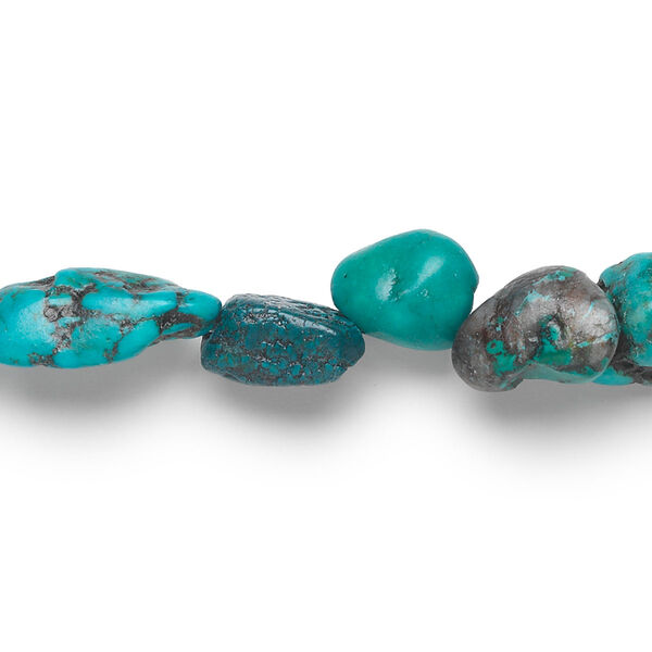 Turquoise 1pkg1, nugget bead 15 inch small image number 0