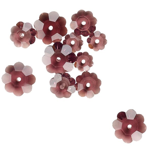 Margarita flower assortment 12pk transparent amethyst purple, Celestial Crystal® 10x3.5mm 8x3mm 6x2mm flower bead image number 0