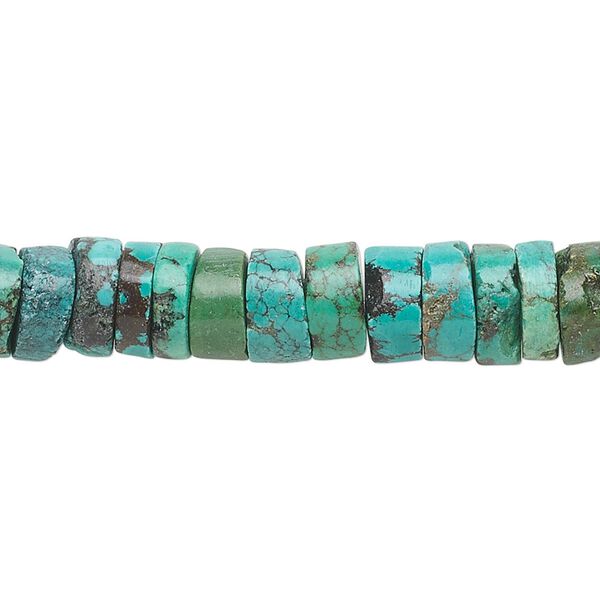 Turquoise 1pkg1, heishi bead 15.5-16 inch 8x4mm image number 0