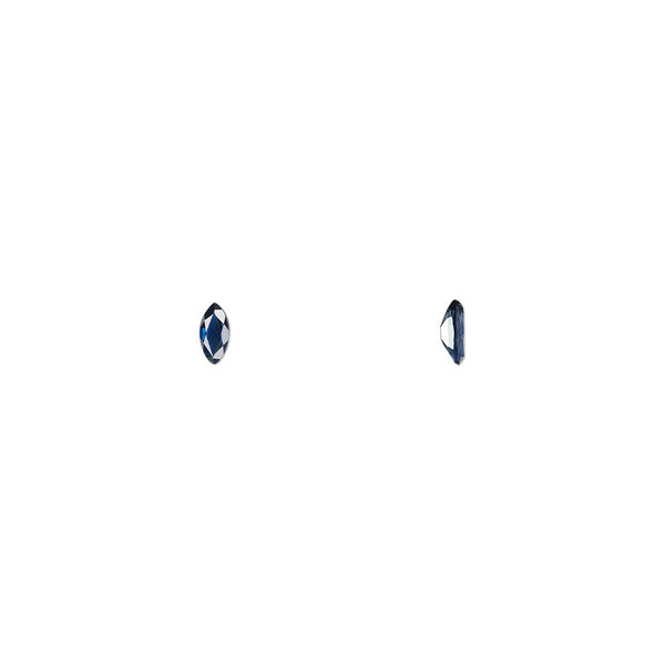 Blue sapphire 1pkg1, hand-cut faceted marquise gem 4x2mm image number 0