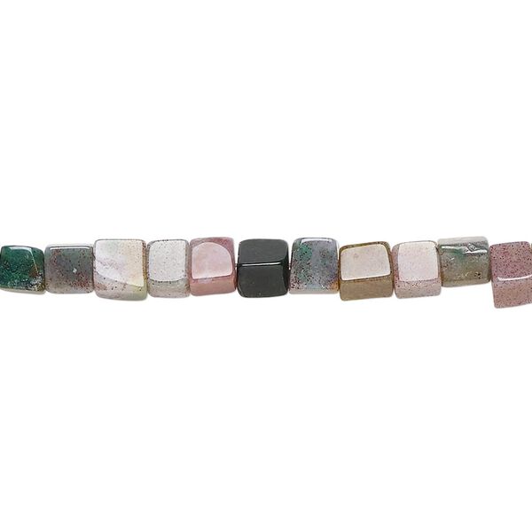 Fancy jasper 1pkg1, cube bead natural 15.5-16 inch 4mm image number 0