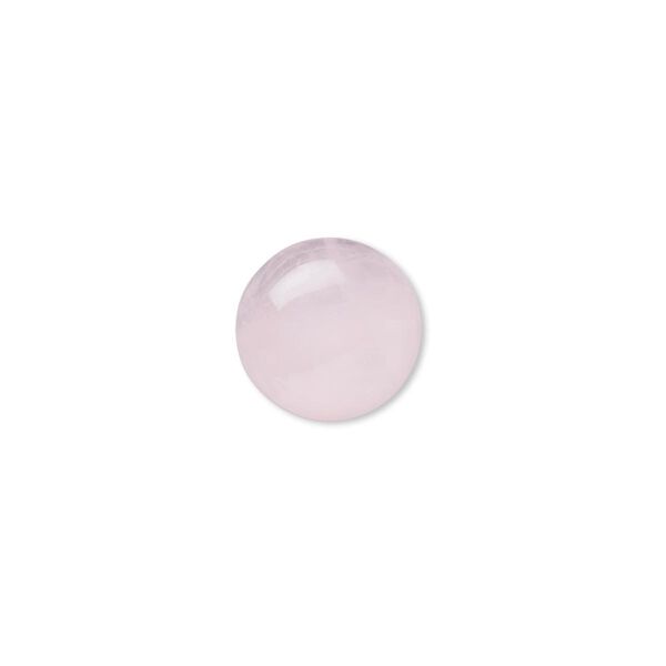 Rose quartz 1pkg6, calibrated round cab natural 14mm image number 0