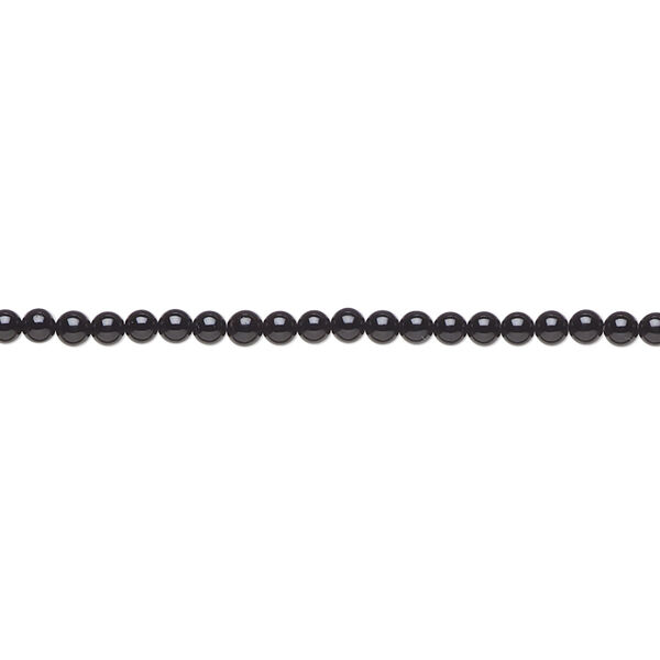 Black onyx 1pkg1, round bead 15.5-16 inch 2mm image number 0