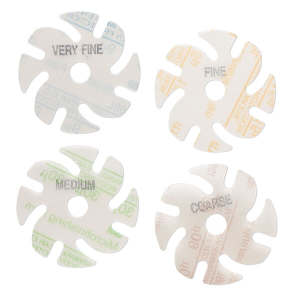 Abrasive disc, Ninja™ 3M™ Microfinishing, plastic, multicolored, 280-2000 grit, 3-inch replacement abrasive disc for Jooltool™. Sold per pkg of 12. image number 0