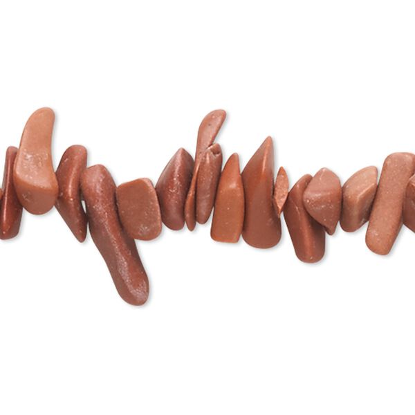 Red jasper 1pkg1, chip bead natural 15 inch large image number 0
