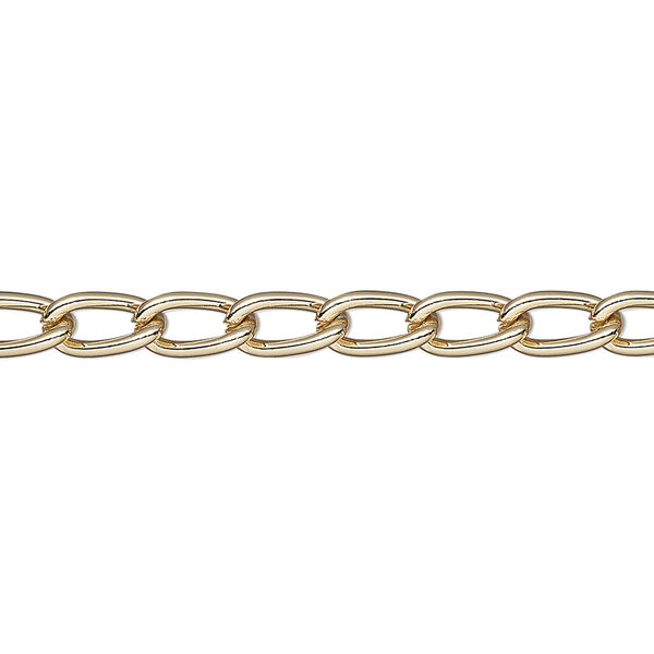 Steel 1pkg1, cable chain gold-finished 1m 5mm image number 0