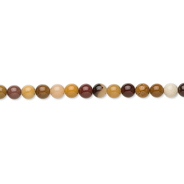 Moukaite jasper 1pkg1, round bead natural 15.5-16 inch 4mm image number 0