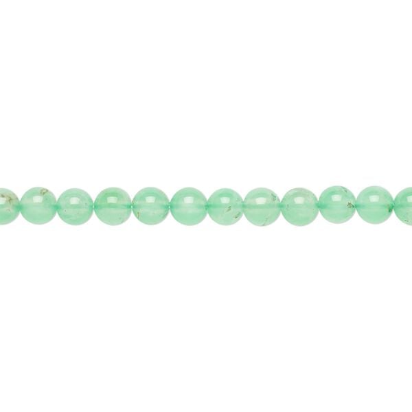 Chrysoprase 1pkg1, round bead natural 15 inch 4mm image number 0