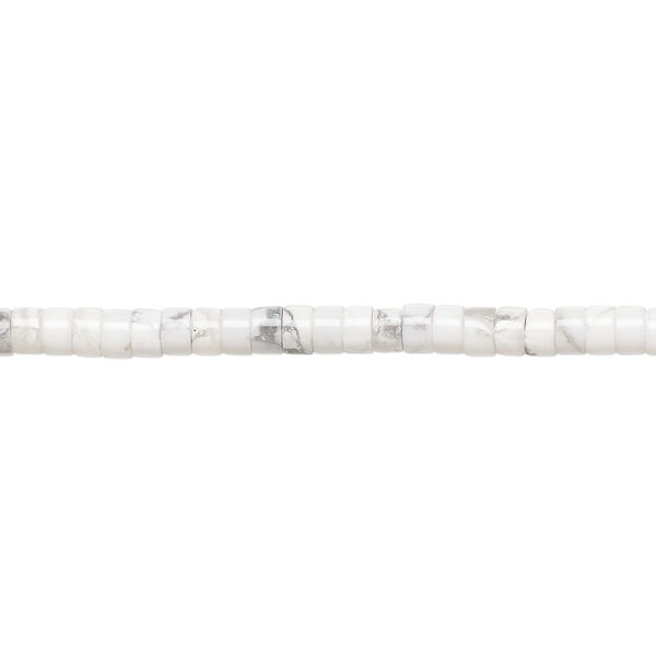 Howlite 1pkg1, heishi bead natural 15.5-16 inch 3x1.5mm-3x2.5mm image number 0